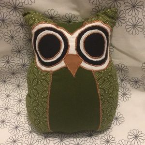 Plush Decorative Owl Green and Gold